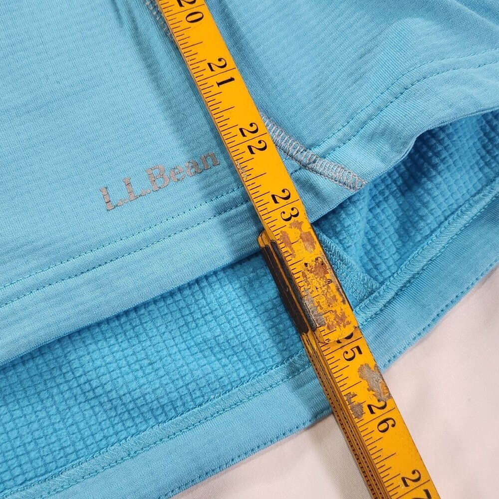 LL Bean Mens 1/2 Half Zip Pullover Gym Running Wicking Blue Pocket XL - Picture 5 of 5